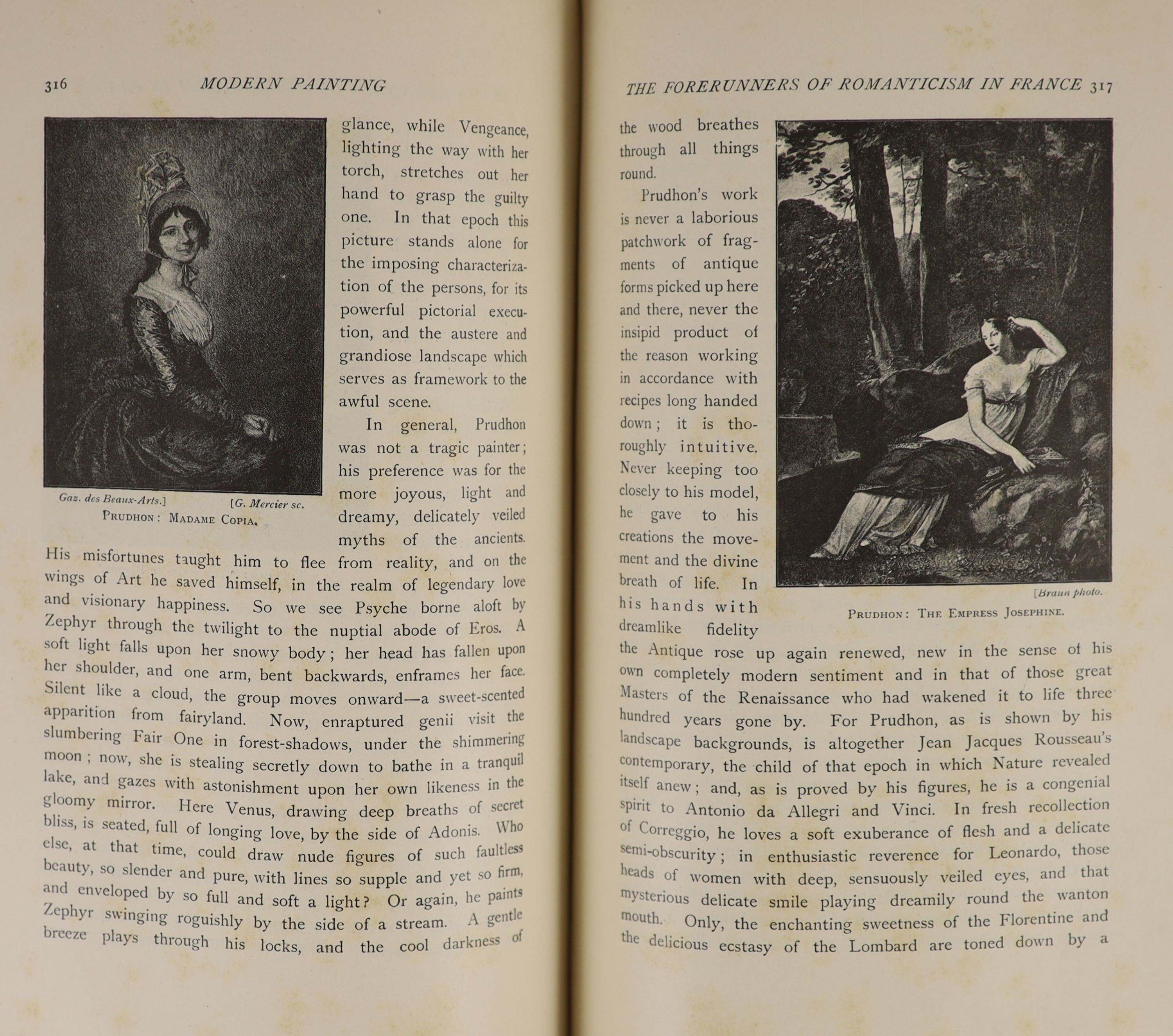 Mutter, Richard - The History of Modern Painting, 3 vols, qto, half calf, London, 1895-96